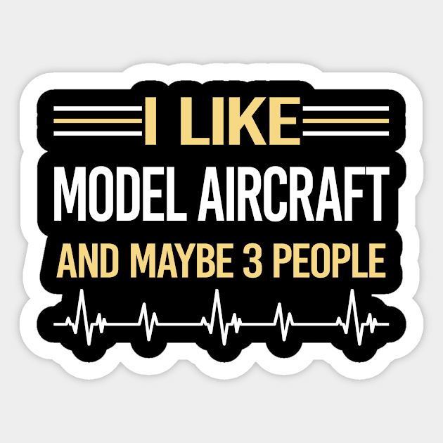 3 People Model Aircraft Sticker by symptomovertake